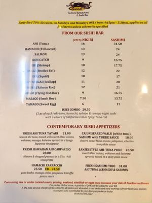 Menu photo 5 Sansei Seafood & Sushi Bar Waikoloa, HI Menu photo 5 Sansei Seafood & Sushi Bar Waikoloa, HI
