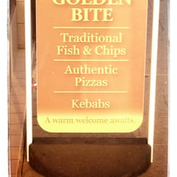 The Golden Bite Take Away - Outside sign