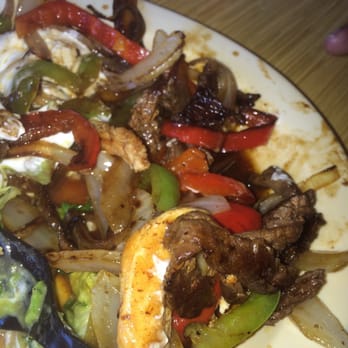 Chile Verde - Trio fajita  Already ate the shrimp  Oops!! - Mexican Near Me - Carson, California
