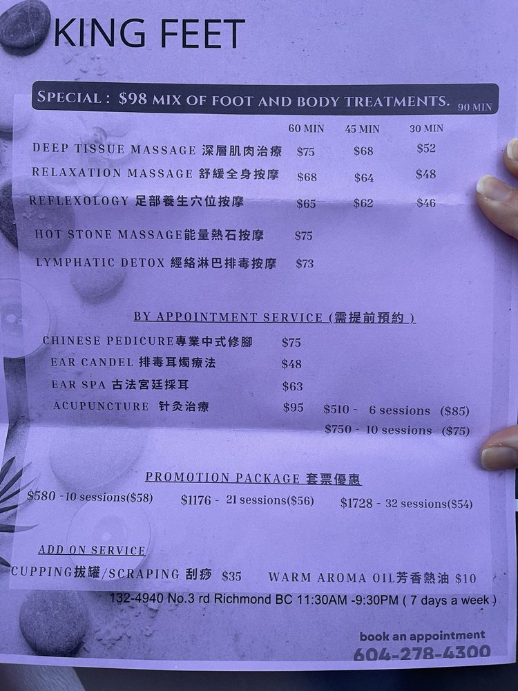KING FEET MASSAGE Updated September 2024 19 Reviews 132 4940 No 3