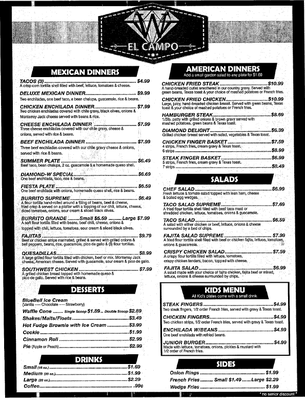 Menu photo 4 Diamond W El Campo, TX