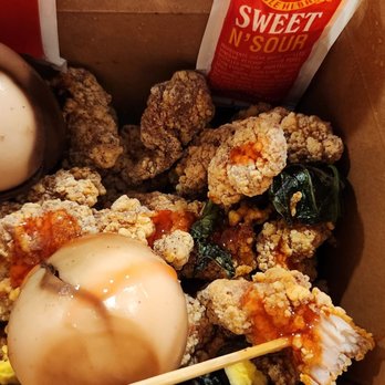 T4 - I mixed my tea eggs with popcorn chicky. - Bubble Tea Near Me - Sacramento, California