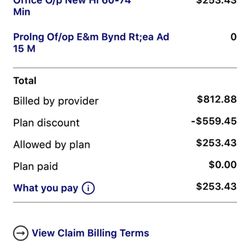 Amor Mehta MD - Neurology Center for Epilepsy & Seizures - How much I was supposed to actually be billed.