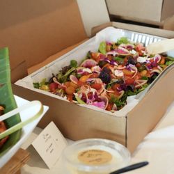 Chubby Fingers Catering - Still dreaming about this "Yuzu Tomato Salad!" So fresh and the perfect palate cleanser for our reception/baby shower.