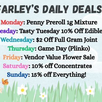 Farley's Cannabis Farm - Daily Deals and Specials - Cannabis Dispensaries Near Me - Woolwich, Maine Farley's Cannabis Farm - Daily Deals and Specials - Cannabis Dispensaries Near Me - Woolwich, Maine