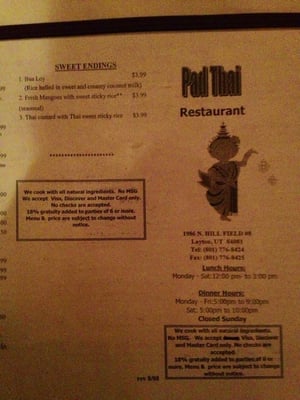 Menu photo 1 Pad Thai Layton, UT