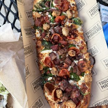 Troublemakers Beer Garden - Trouble maker flat bread - Beer Gardens Near Me - Coloma, California Troublemakers Beer Garden - Trouble maker flat bread - Beer Gardens Near Me - Coloma, California