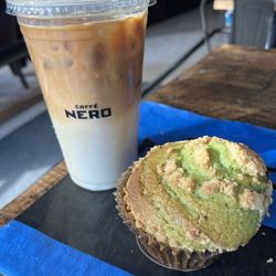 Caffè Nero - Pistachio Muffins and Latte