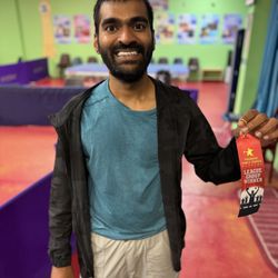 Fremont Table Tennis Academy - Siva started the adult program one year back and in one year, has been promoted to the advanced league multiple times!