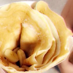 Crème de la Crepê - Lemon and sugar. I added bananas