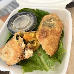 The Main Course - Soul Food Eggroll and yam sauce
