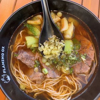 Flaming Ox - C1. Traditional Beef Noodle Soup Mild Spicy - Taiwanese Near Me - San Jose, California