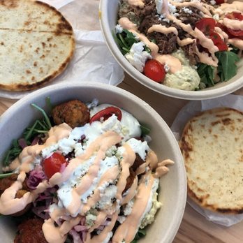 CAVA - Two greens and grains bowls. Wow, I'm hooked! - Mediterranean Near Me - Huntersville, North Carolina