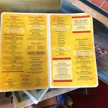 Papi's - Great menu. - Mexican Near Me - Paso Robles, California