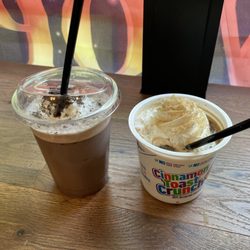 Bean Head Coffee Bar - Cinnamon Toast Crunch latte and chocolate milk