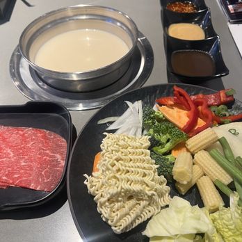 Mr. Shabu - Wagyu and a bunch of stuff from the salad bar! - Asian Fusion Near Me - Orem, Utah
