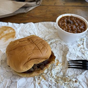 Meat Boss - Cottage Hill - DDD Burger. Doesn't look like much but it was so much I could barely finish it. - Barbeque Near Me - Mobile, Alabama Meat Boss - Cottage Hill - DDD Burger. Doesn't look like much but it was so much I could barely finish it. - Barbeque Near Me - Mobile, Alabama