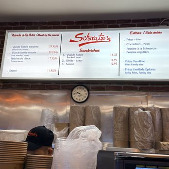 Schwartz's - Menu - Delis Near Me - Montreal, Quebec