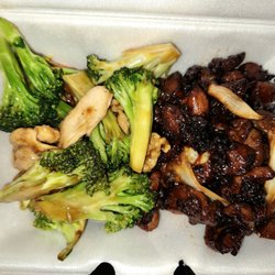 Asian Buffet - Take-away Broccoli Chicken And Smoked Chicken. Both Are Delicious. 1 1/4 pounds For $10.60.