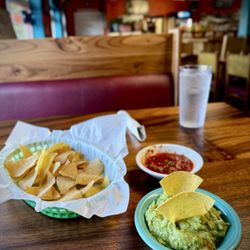 Fresh Mexican Food - Chips and salsa plus guac