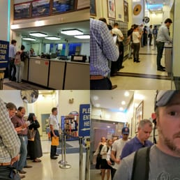 Line out the door. Middle of the day. One unnecessarily rude postal agent. It's no wonder the USPS is fledgling!