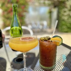 Courier pigeon (cocktail) and a bloody mary