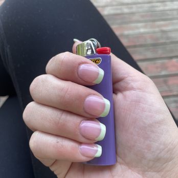 T & T Nails - Custom French short acrylic gel manicure - Nail Salons Near Me - Federal Way, Washington T & T Nails - Custom French short acrylic gel manicure - Nail Salons Near Me - Federal Way, Washington