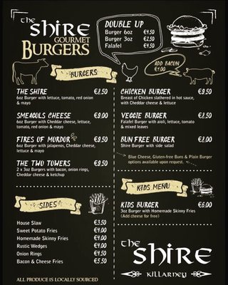 Menu photo 8 The Shire Killarney Killarney, KY