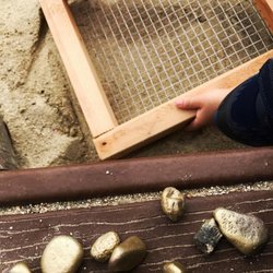 Pleasant Valley Christian Preschool - Sifting for "gold nuggets".
