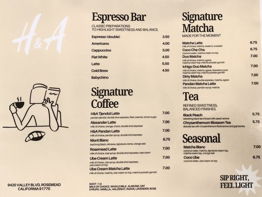 Menu photo 2 H&A Coffee And Tea Rosemead, CA