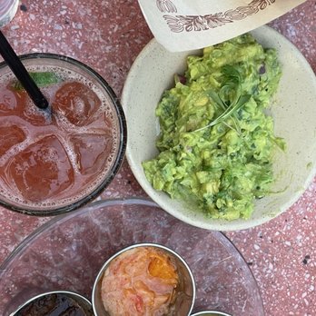 Tacolina - Chips & Guacamole with all the salsas! My favorites are the mache and pineapple - Cocktail Bars Near Me - Los Angeles, California Tacolina - Chips & Guacamole with all the salsas! My favorites are the mache and pineapple - Cocktail Bars Near Me - Los Angeles, California