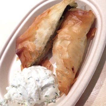 Sprig - spanakopita needs to be hot and the spinach needs flavour & cheese. but the tzatziki was garlicky & tasty. - Greek Near Me - Vancouver, British Columbia Sprig - spanakopita needs to be hot and the spinach needs flavour & cheese. but the tzatziki was garlicky & tasty. - Greek Near Me - Vancouver, British Columbia
