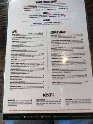 Menu photo 7 WINGERS Restaurant & Alehouse Meridian, ID