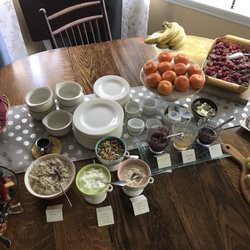 Green River Inn - The spread Sophia made. I presume it changes everyday, but there were fresh croissants, fruit, yogurt, a charcuterie board, etc!