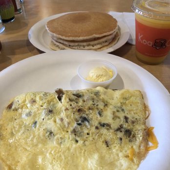 Koa Pancake House - Ham, mushroom and cheese omelette with pancakes - Breakfast & Brunch Near Me - Honolulu, Hawaii Koa Pancake House - Ham, mushroom and cheese omelette with pancakes - Breakfast & Brunch Near Me - Honolulu, Hawaii