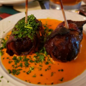 Emilio's Tapas - Dátiles con Tocino (bacon-wrapped dates). HH $4.25 vs Regular $9.95.  HH order only comes with 2 dates vs 5. - Spanish Near Me - Hillside, Illinois