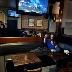 The Blue Light - The back has a nice seating area with a pool table!