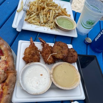 Seaside Cafe - Conch fritters, coconut shrimp and truffle fries - Pizza Near Me - Key West, Florida Seaside Cafe - Conch fritters, coconut shrimp and truffle fries - Pizza Near Me - Key West, Florida