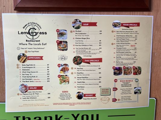 Menu photo 1 Lemongrass Thai Sushi Holland, MI