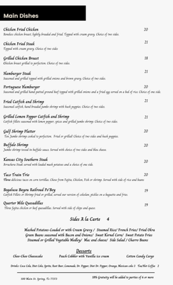 Menu photo 3 Puffabelly's Old Depot Restaurant Spring, TX