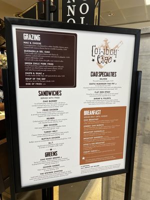 Menu photo 1 Cowboy Ciao Phoenix, AZ