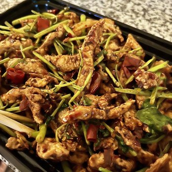 N.E. Chinese Restaurant - P9. Spicy Pork with Cilantro. Amazing - Chinese Near Me - Columbus, Ohio