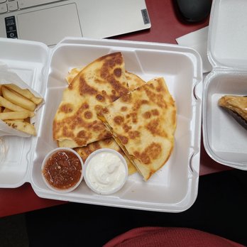 Famous George's Cafe - Chicken quesadilla, fries and Baklava. - Burgers Near Me - Fort Worth, Texas