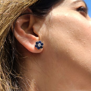 TraxNYC - Sapphires and diamond. 14k white. - Jewelry Near Me - Manhattan, New York