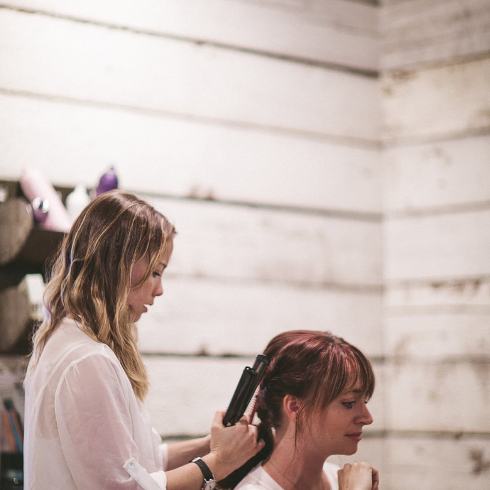 Sam at High Five styling a friends hair for an event : www.robinmckerrell.com Sam at High Five styling a friends hair for an event : www.robinmckerrell.com