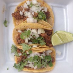 3 al pastor tacos $4.50 including tax a bit mushy but the hot sauce was on point! 3 al pastor tacos $4.50 including tax a bit mushy but the hot sauce was on point!