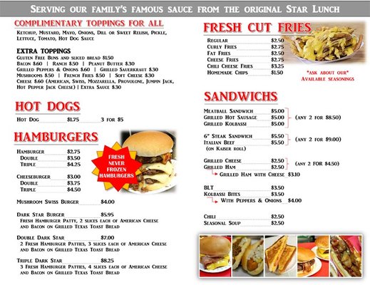 Menu photo 1 Frank's Star Lunch Punxsutawney, PA