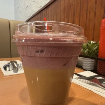 Strange Brews Coffee & Bites - Blueberry cold foam iced coffee - Breakfast & Brunch Near Me - Buena Park, California