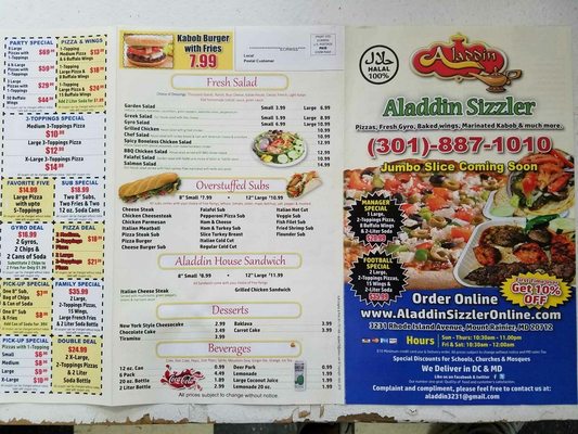 Menu photo 7 Aladdin Sizzler Mount Rainier, MD