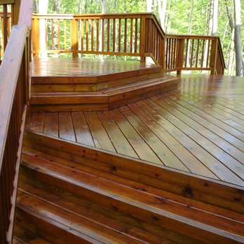 The Decorating Center - a wooden deck with stairs - Flooring Near Me - Mifflinburg, Pennsylvania